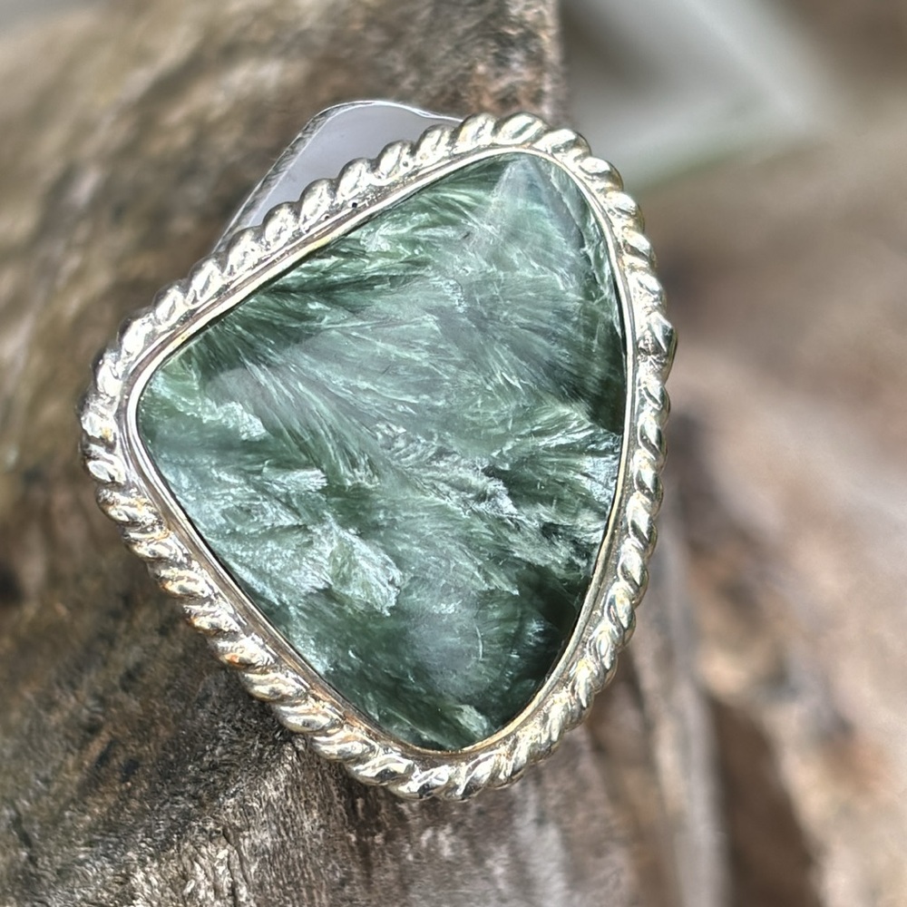 Sterling Silver Seraphinite Ring - image 1